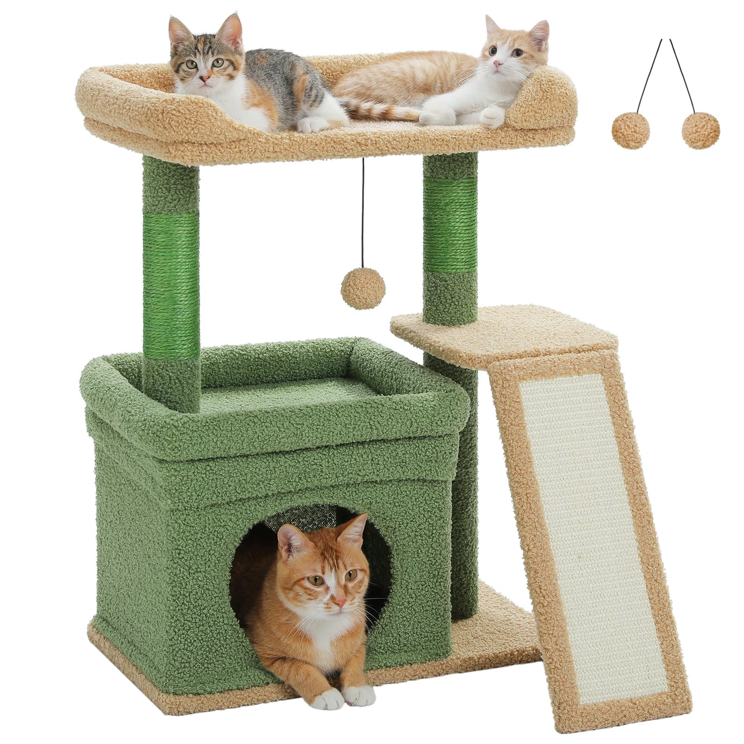 Indoor Cat Tower w/Sisal Scratching Post