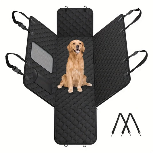 Waterproof, Nonslip Car Seat Cover w/Storage Pockets