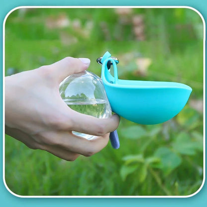 2-in-1 Portable Dog Water Bottle w/Lanyard