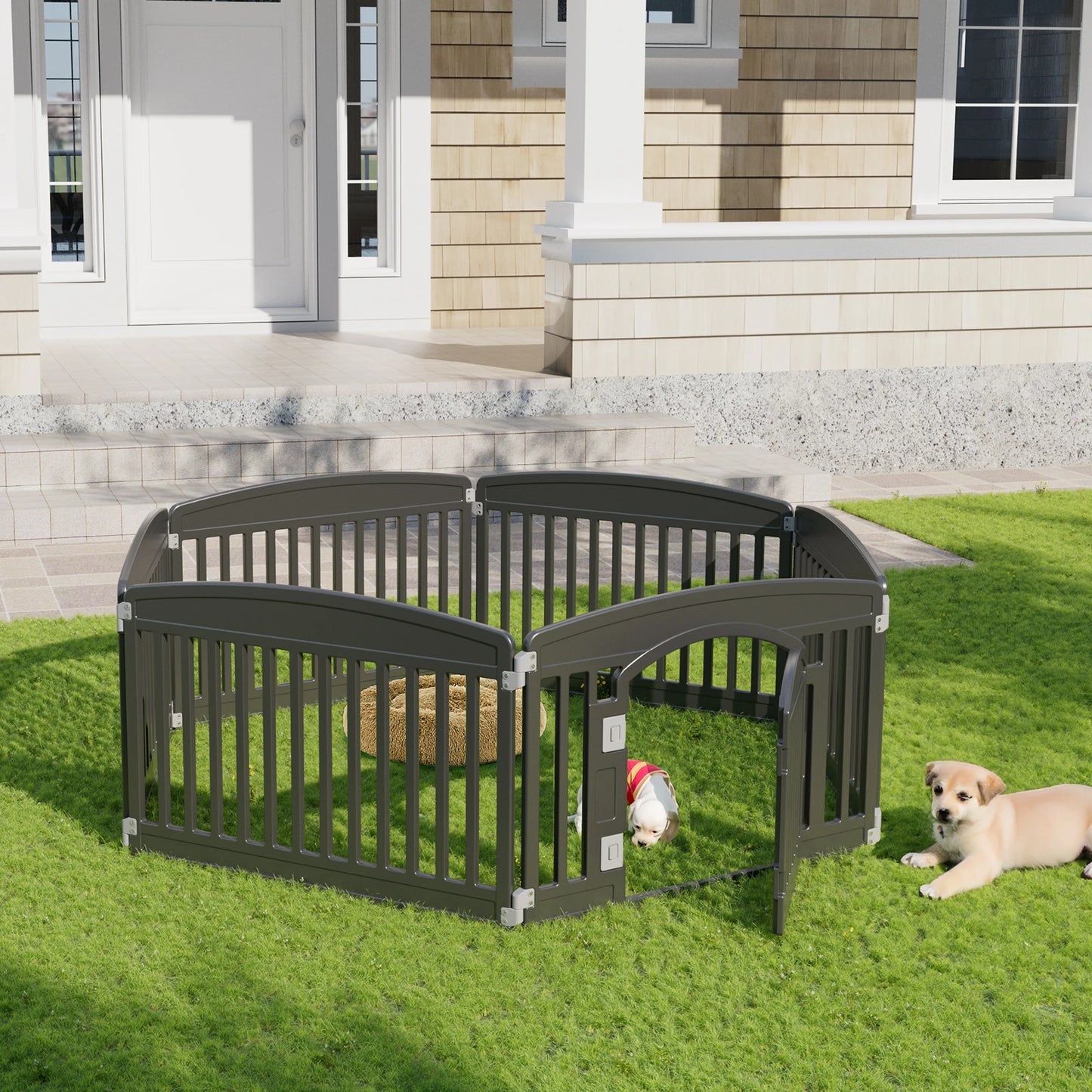 6 Panel Expandable Plastic Dog Playpen