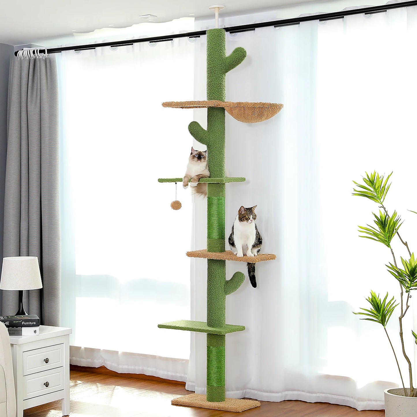 Floor to Ceiling Cactus Cat Tree