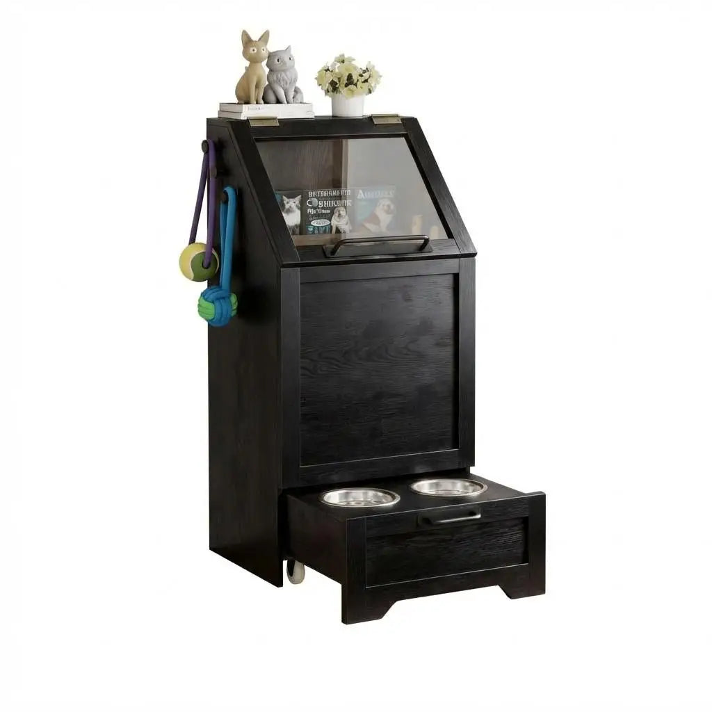Food Station with Storage Cabinet