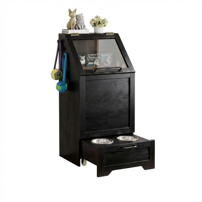 Food Station with Storage Cabinet