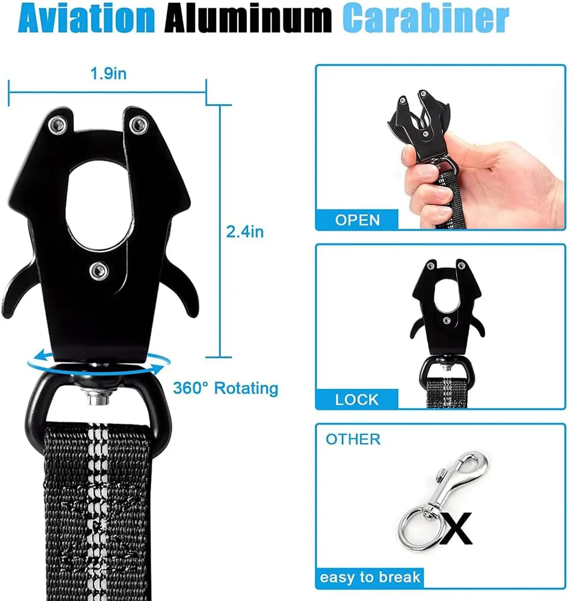 Reflective Shock Absorbing Leashes