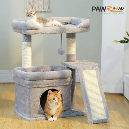 Indoor Cat Tower w/Sisal Scratching Post