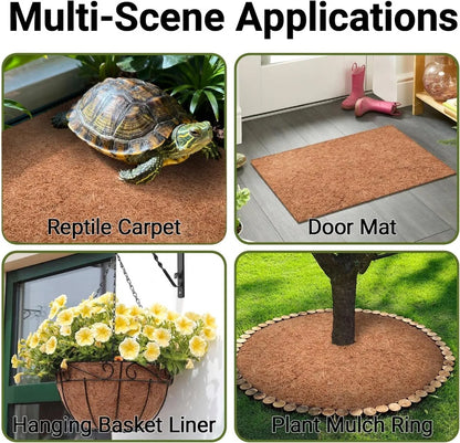 10 Pcs 12x12 in. Natural Coconut Fiber Reptile Carpet