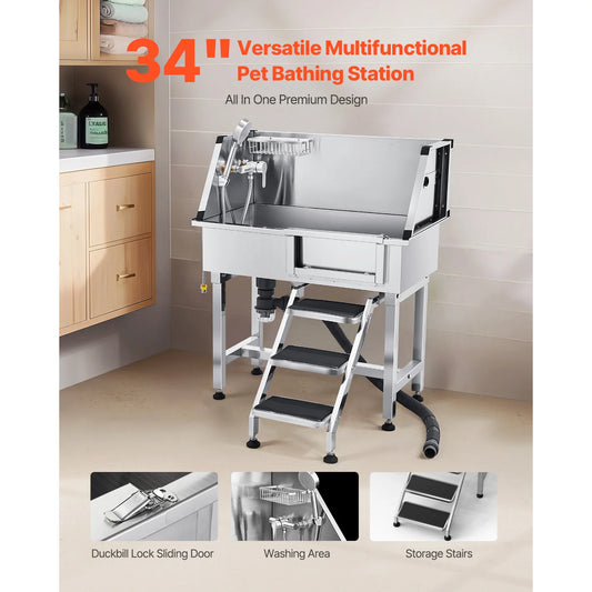 34" Stainless Steel Dog Washing Station