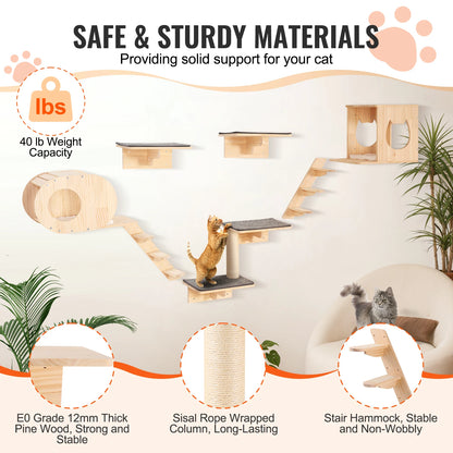 Wall Mounted Cat Shelves & Perches