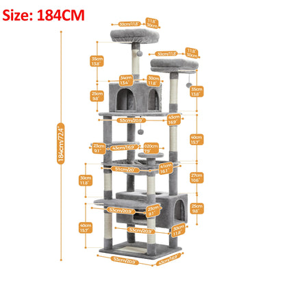 Large Indoor Tree and Tower w/Scratching Post