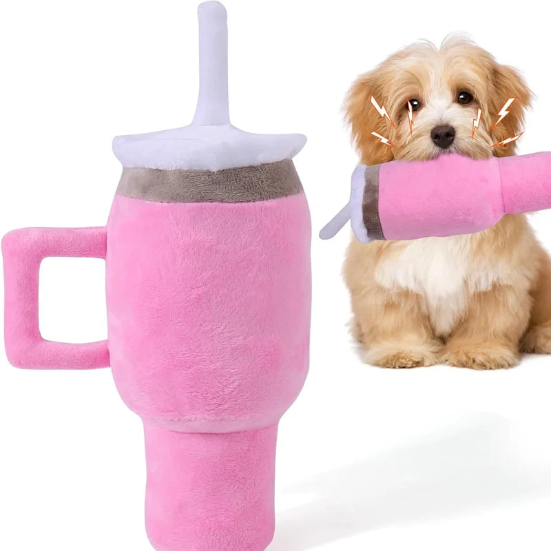 Plush Cup Design Squeaky Toy
