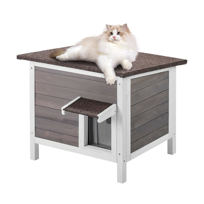 Wooden Outdoor Cat House