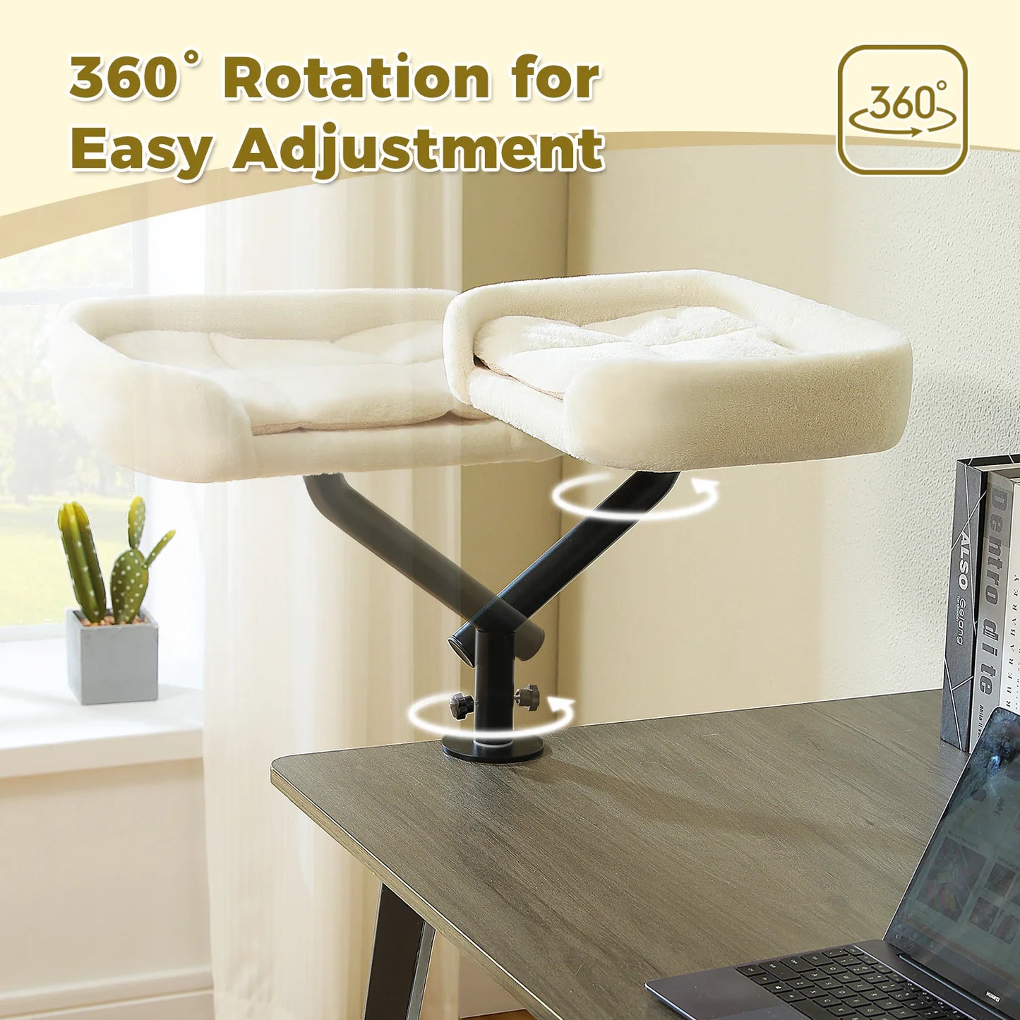 Adjustable 360° Cat Bed Stand