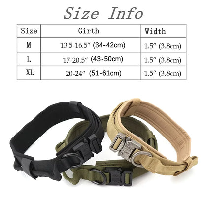 Adjustable, Tactical Dog Training Collar & Leash Set