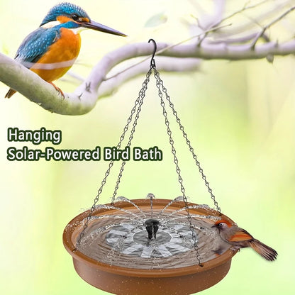 Solar Powered Water Pump Fountain with Multi-Pattern Nozzles