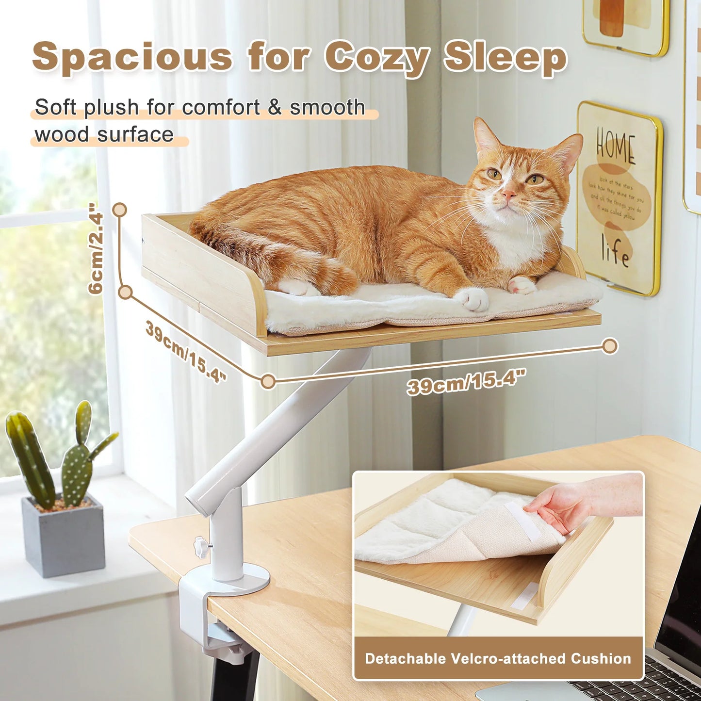Adjustable 360° Cat Bed Stand