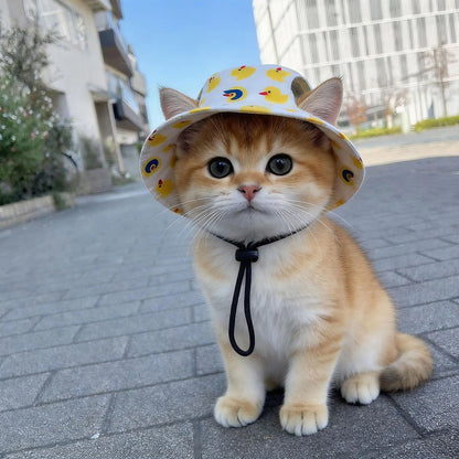 Summer Sunscreen Hat Suitable for Cats, Small-Med Dogs