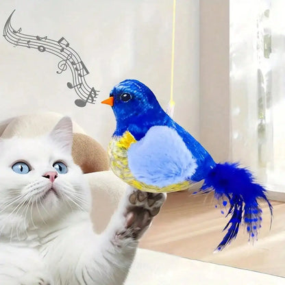 Interactive Cat Toy W/Realistic Bird Sounds