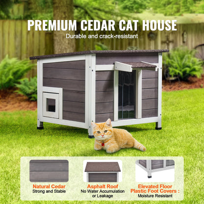 Wooden Outdoor Cat House