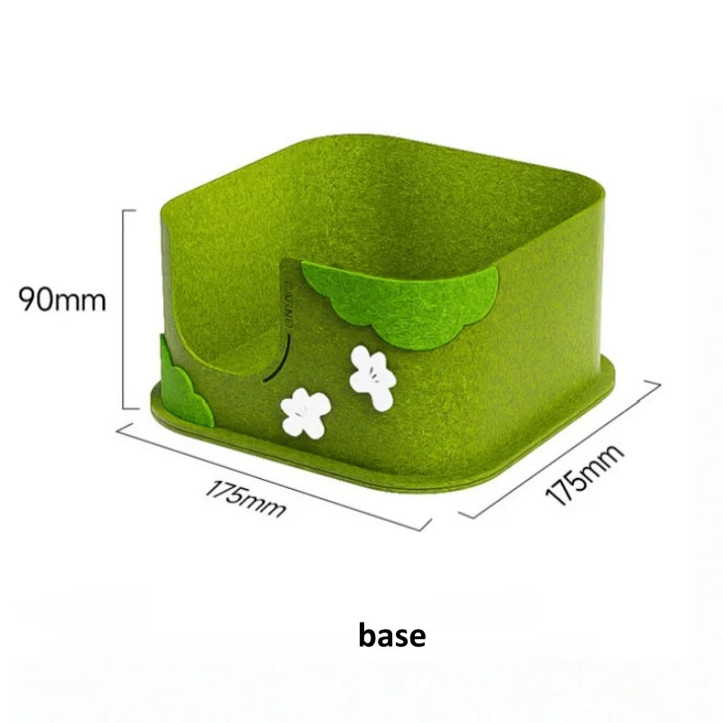 Hamster Digging Box, Small Forest Felt Hideout Toy