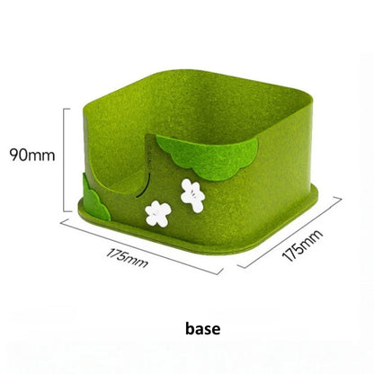 Hamster Digging Box, Small Forest Felt Hideout Toy
