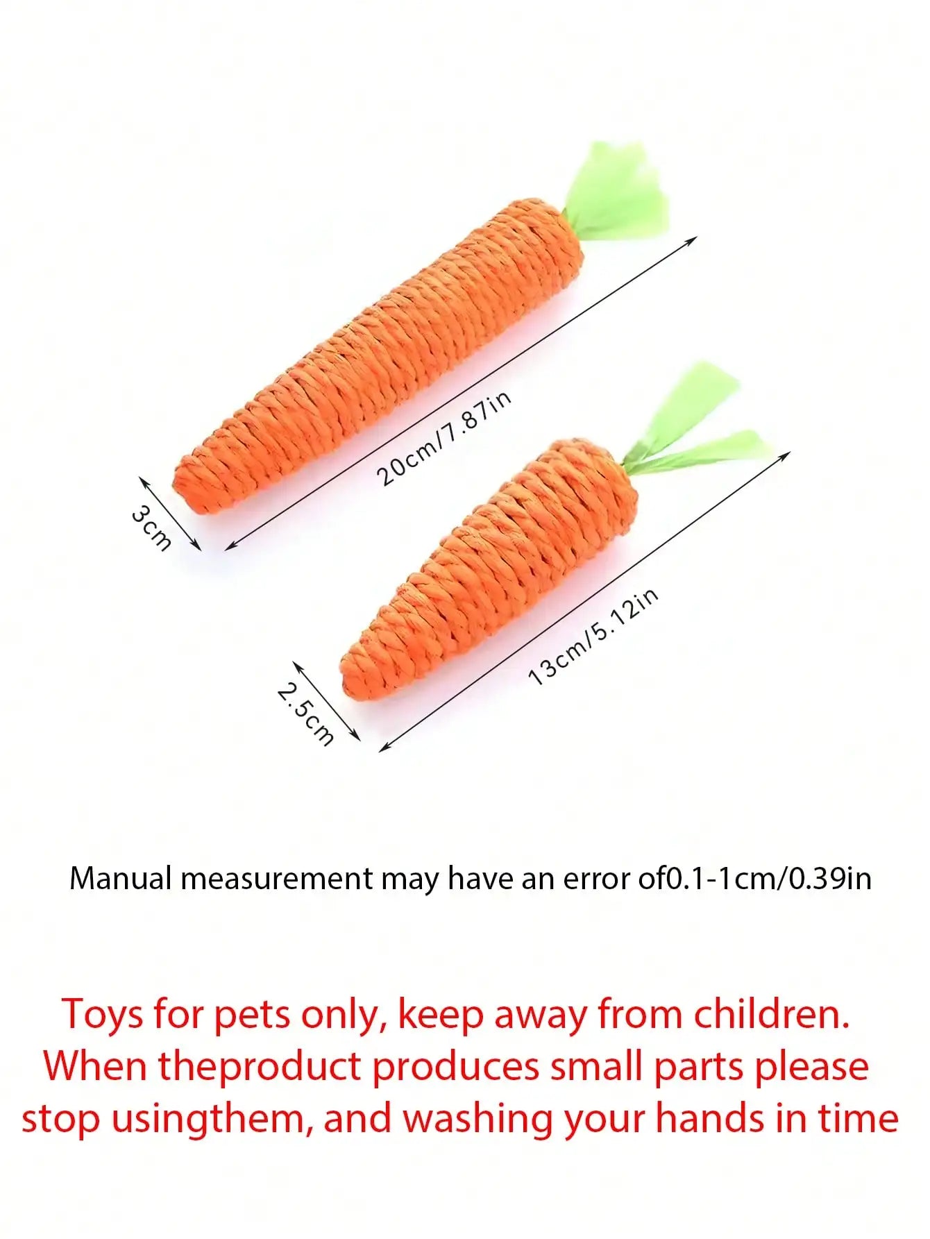 Sisal Rope Carrot Shaped Interactive Cat Toy