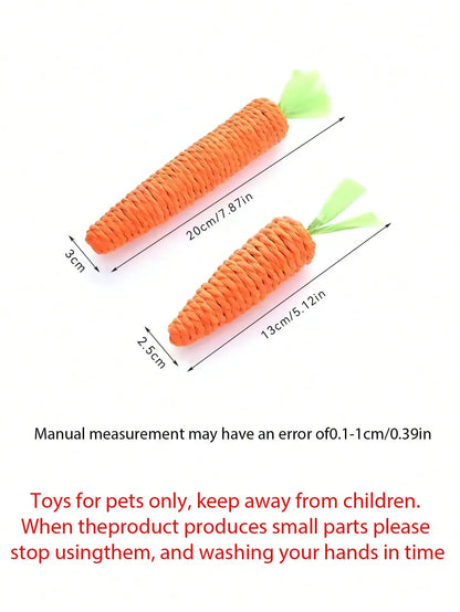 Sisal Rope Carrot Shaped Interactive Cat Toy