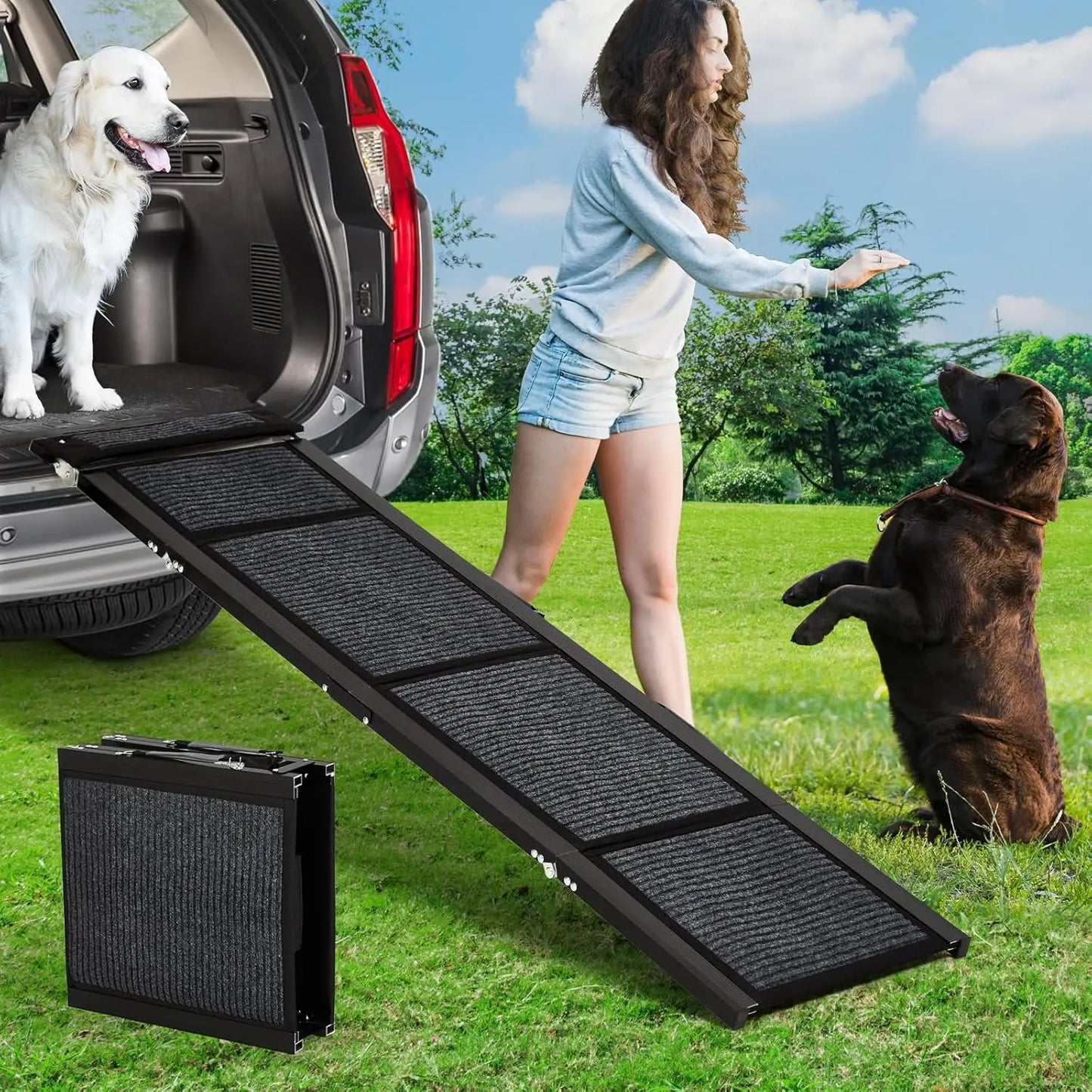 Folding Large Pet Ramp -Up to 250 LBS