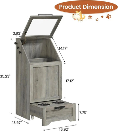 Food Station with Storage Cabinet
