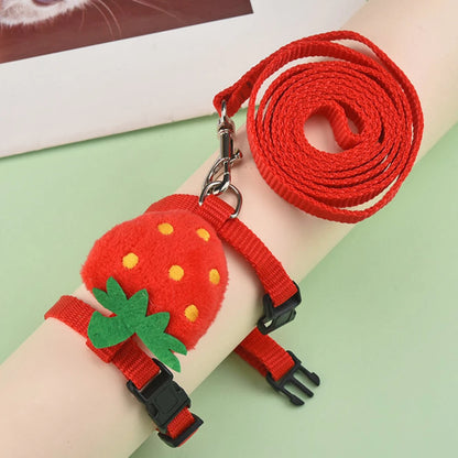 Adjustable Rabbit Cat Harness and Leash Set