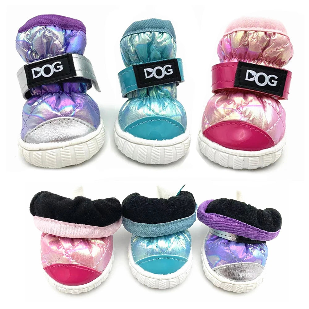 4 Pc Waterproof Boots for Small Dogs
