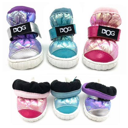 4 Pc Waterproof Boots for Small Dogs