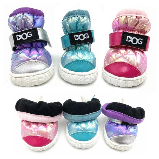 4 Pc Waterproof Boots for Small Dogs