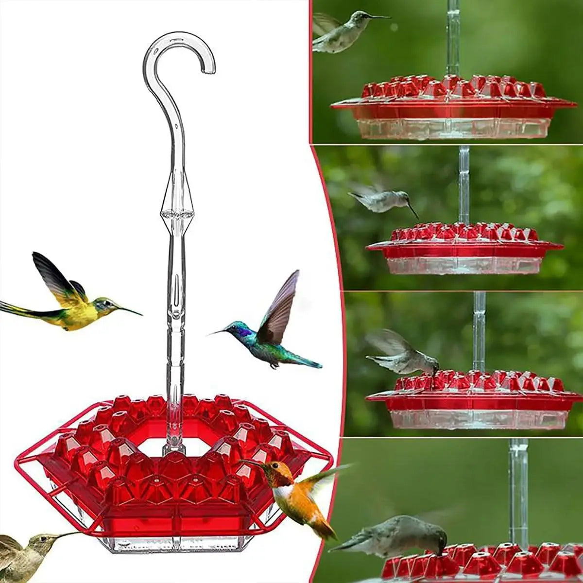 Outdoor Hanging Leak-Proof Hummingbird Feeder
