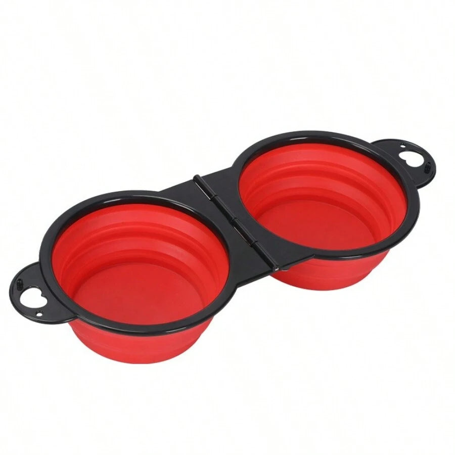 1-piece, 2-in-1 Foldable Dual Bowl