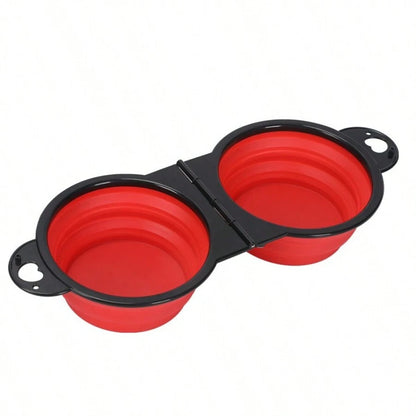 1-piece, 2-in-1 Foldable Dual Bowl
