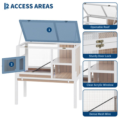 Wooden Indoor Guinea Pig Cage with Stand