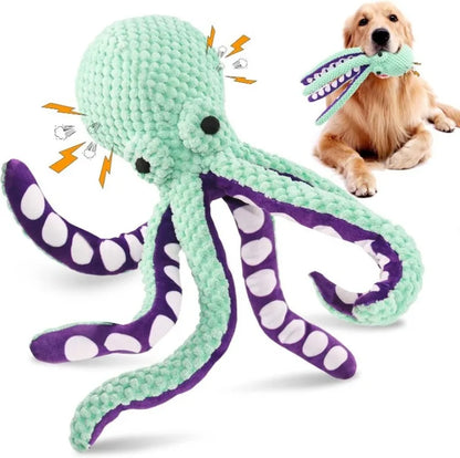 Large, Soft Fabric, Squeaky Plush Dog Toy