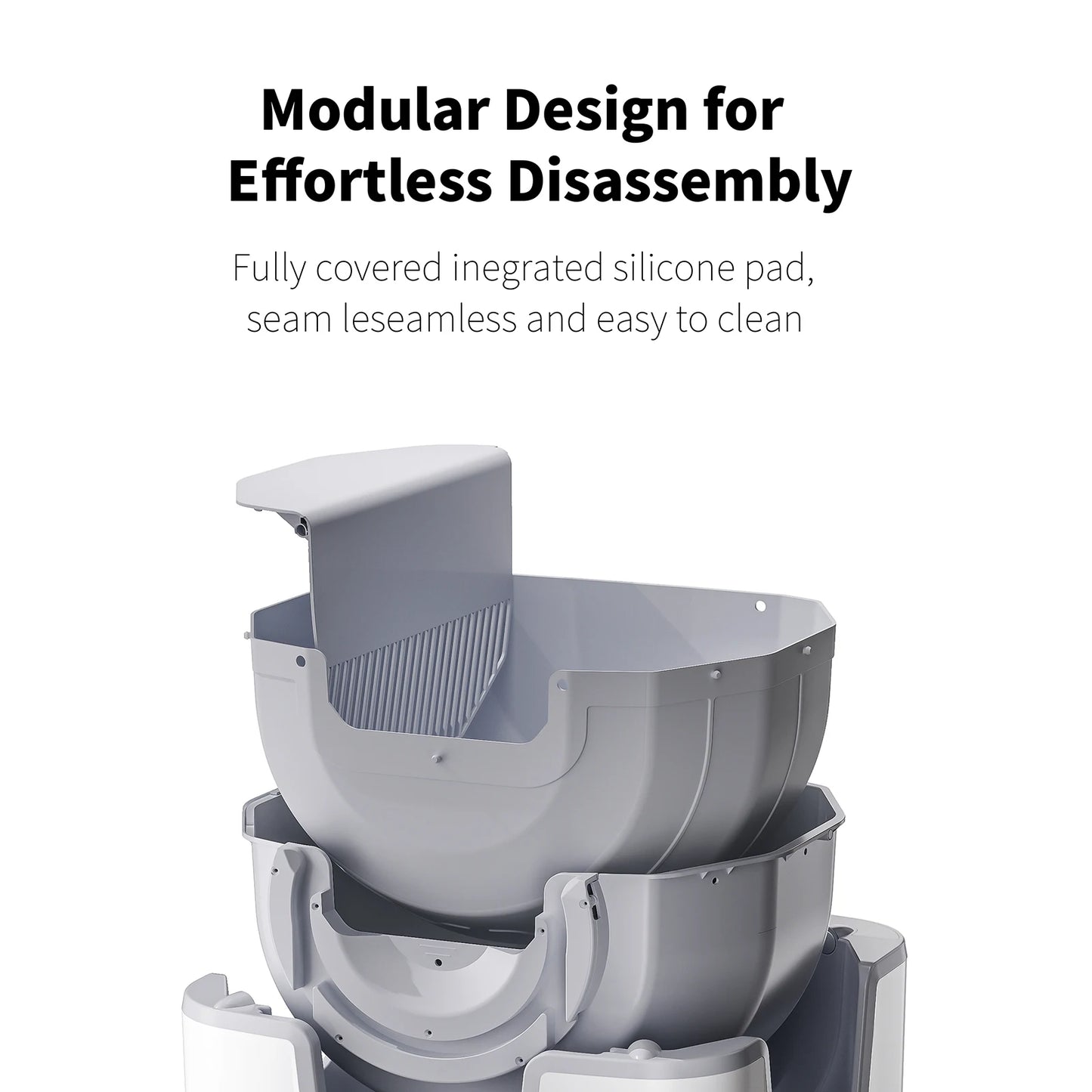 Open Top Self-Cleaning Automatic Litter Box