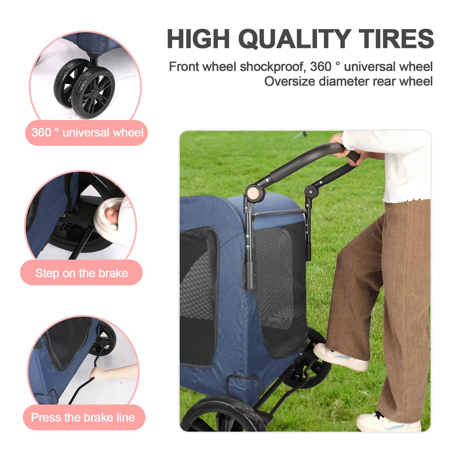 Heavy Duty Dog Stroller for Large Dogs