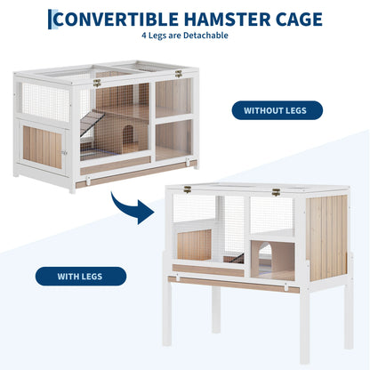 Wooden Indoor Guinea Pig Cage with Stand