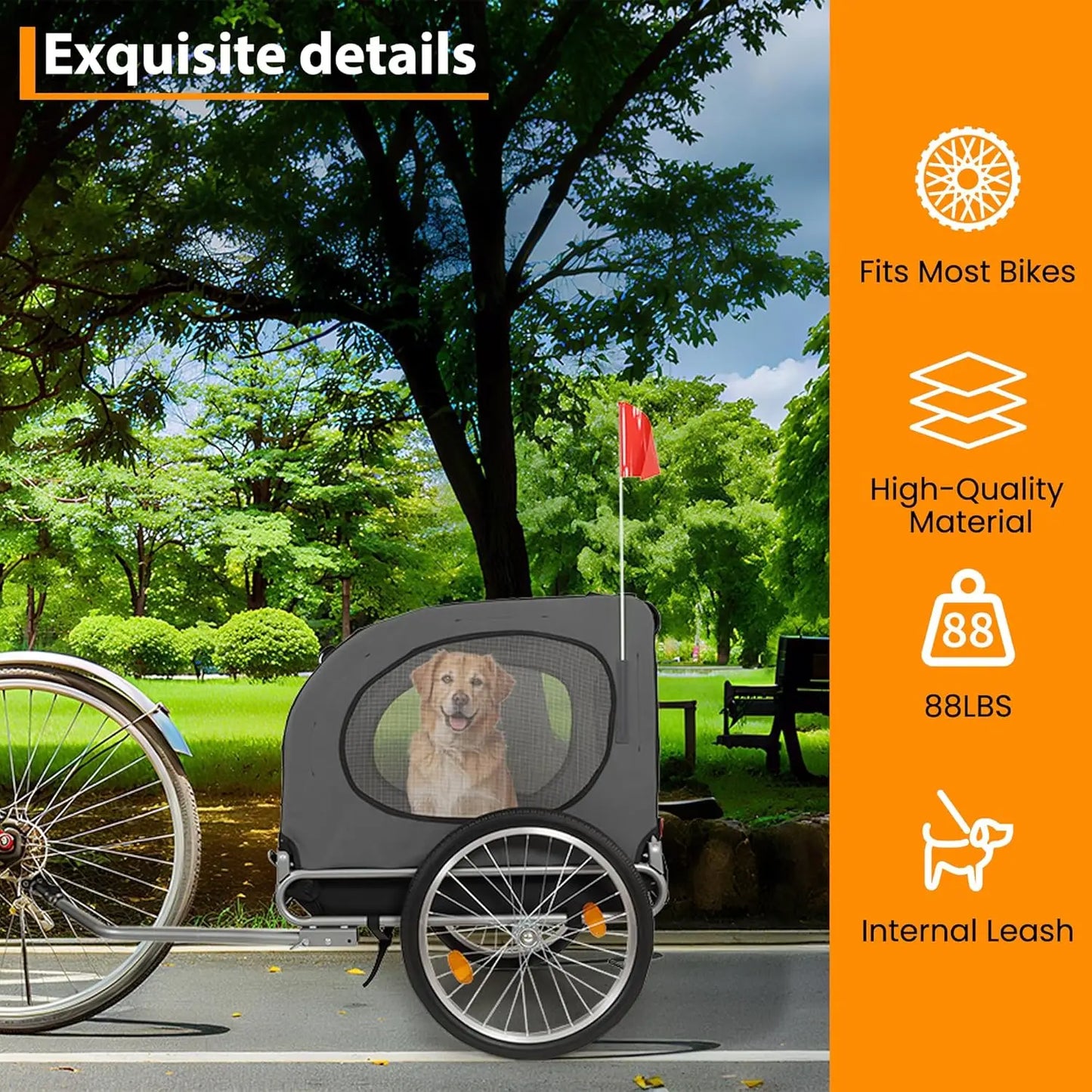 Water Resistant Steel Bike Trailer