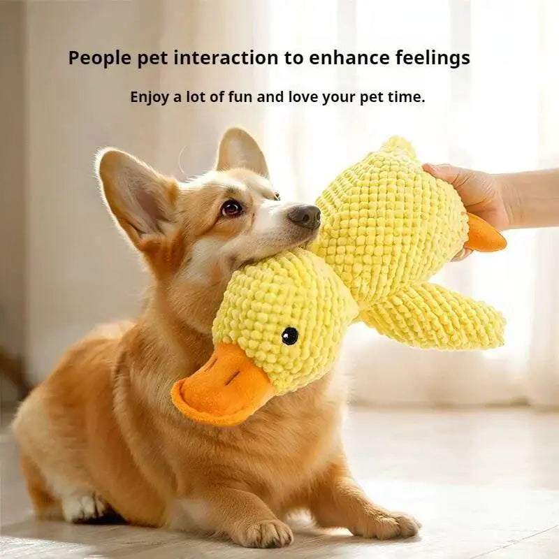 Bite Resistant, Squeaky Plush Duck Toy