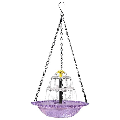 Solar Cascade Hanging Bird Bath Fountain