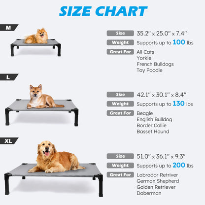 Cooling, Raised, Elevated Dog Bed