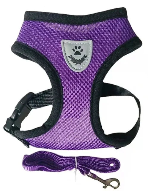 Adjustable Vest Harness with Leash