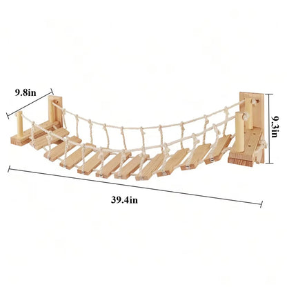 39.4In Wall-Mounted Cat Roped Bridge