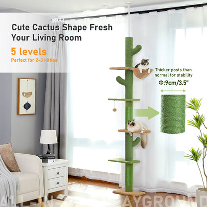 Adjustable Height Indoor Tree w/Scratching Post