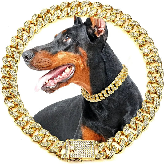 Luxury Gold Dog Chain Collar
