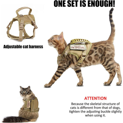 Tactical Walking Escape Proof Cat Harness