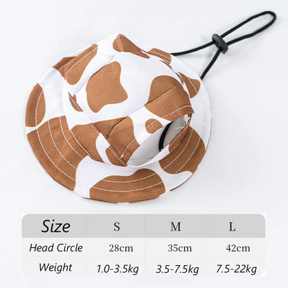 Summer Sunscreen Hat Suitable for Cats, Small-Med Dogs